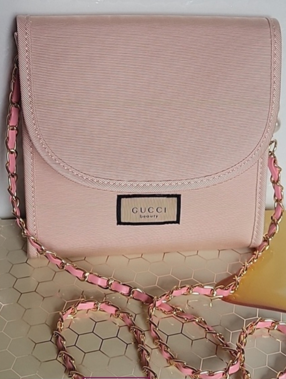 Gucci Light Pink Floral Pouch Included An TAHARi CHARM LIPGLOSS